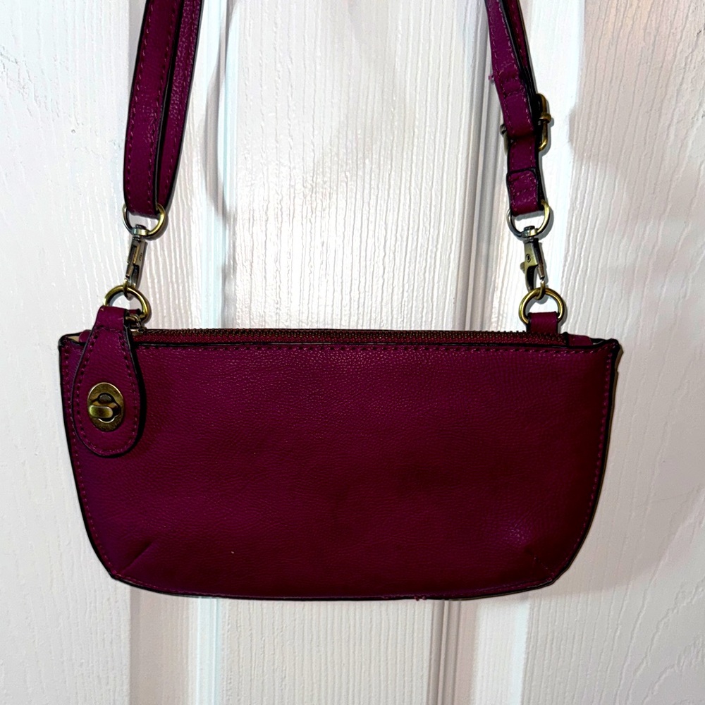 Susan Joy Magenta Leather Purse Bag